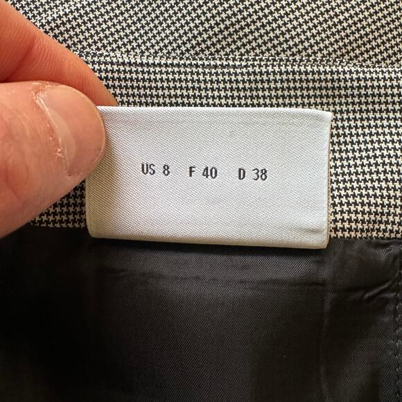 Akris Punto Black & White Micro Houndstooth Pencil Skirt, US Size 8 - Picture 10 of 12